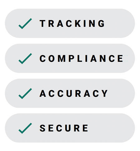 Tracking, Compliance, Accuracy, Secure
